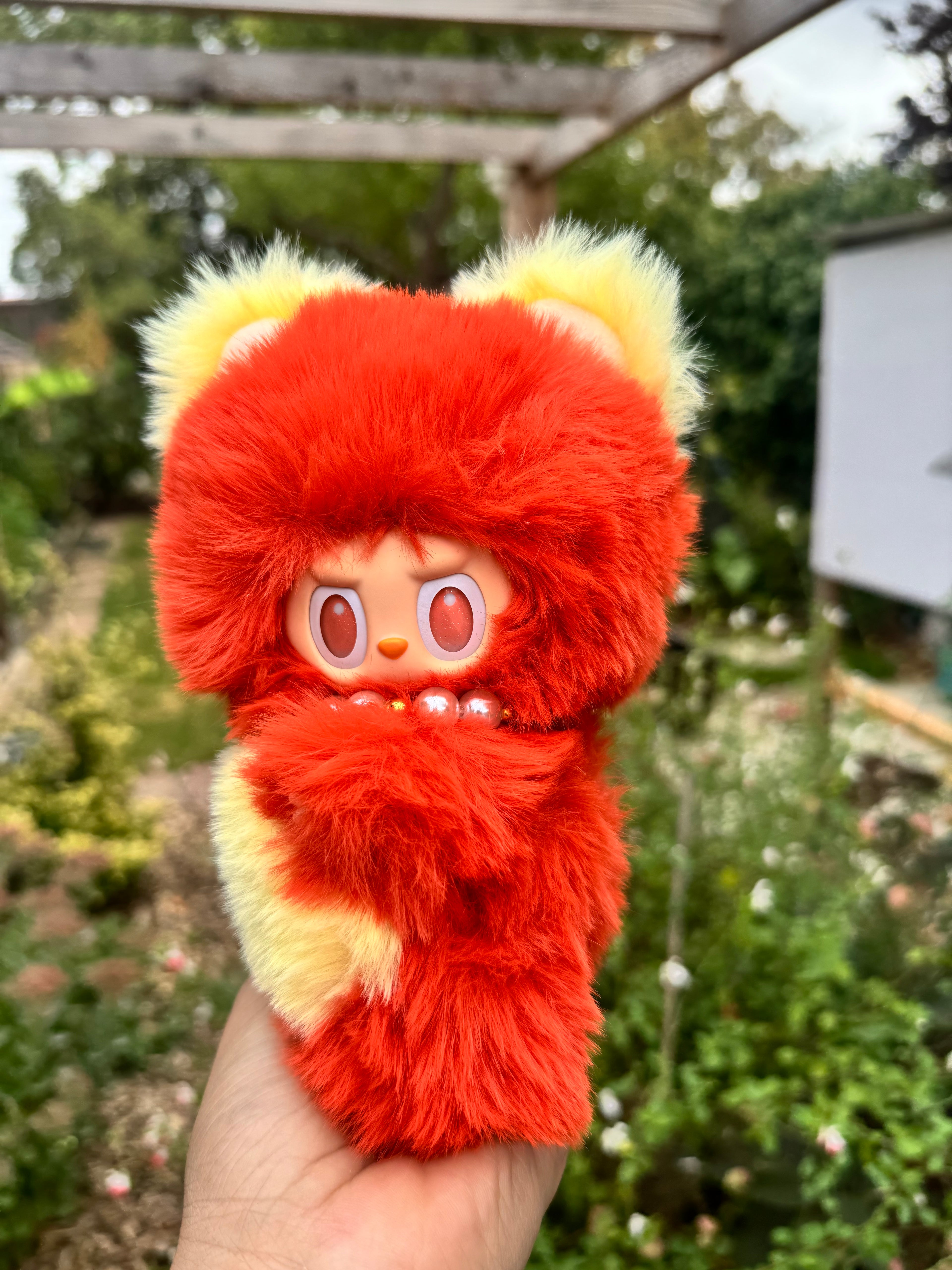 Super Fluffy Sunset Bear Monster Vinyl Face Doll