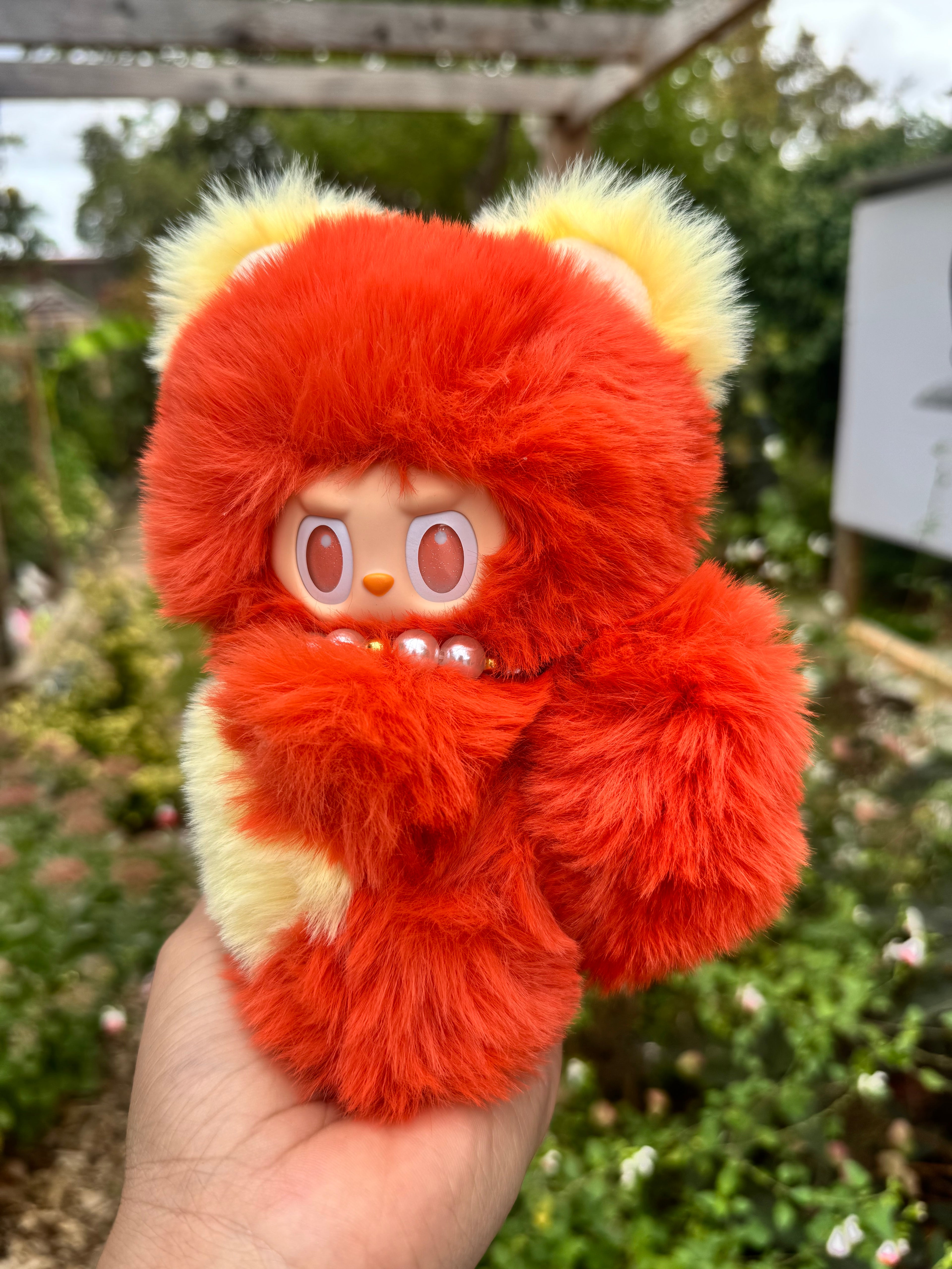 Super Fluffy Sunset Bear Monster Vinyl Face Doll