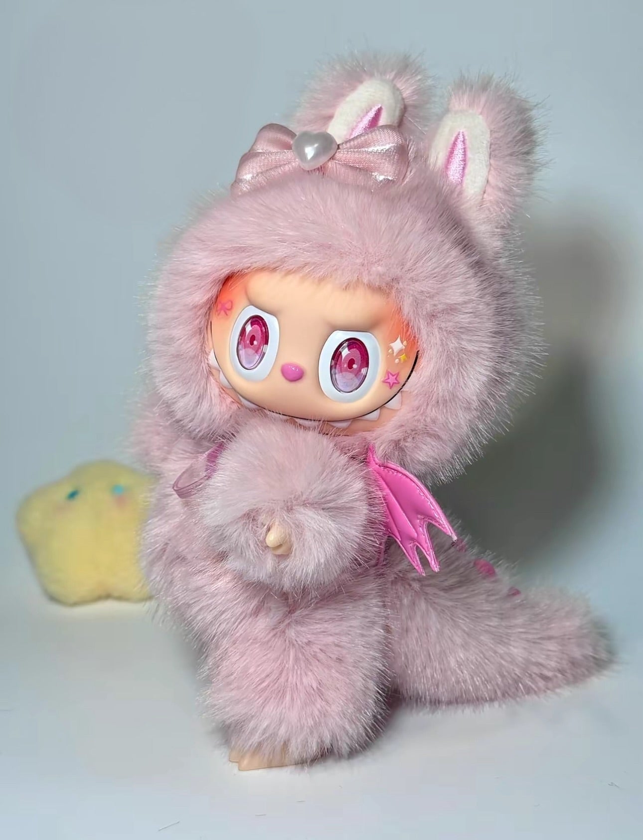 Pink Momo Monster Vinyl Face Doll
