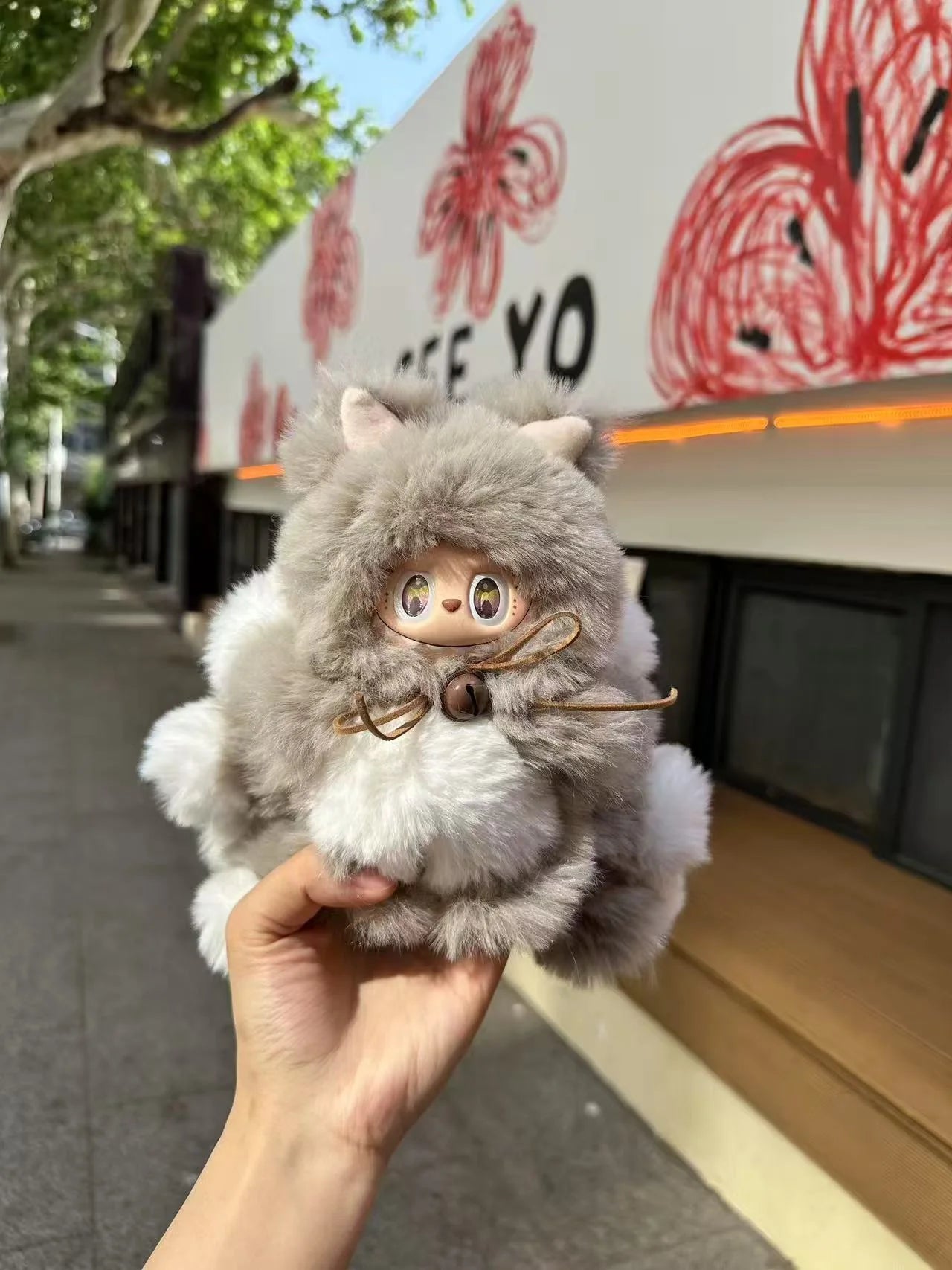 Winter Nine tails fox Monster Vinyl Face doll.