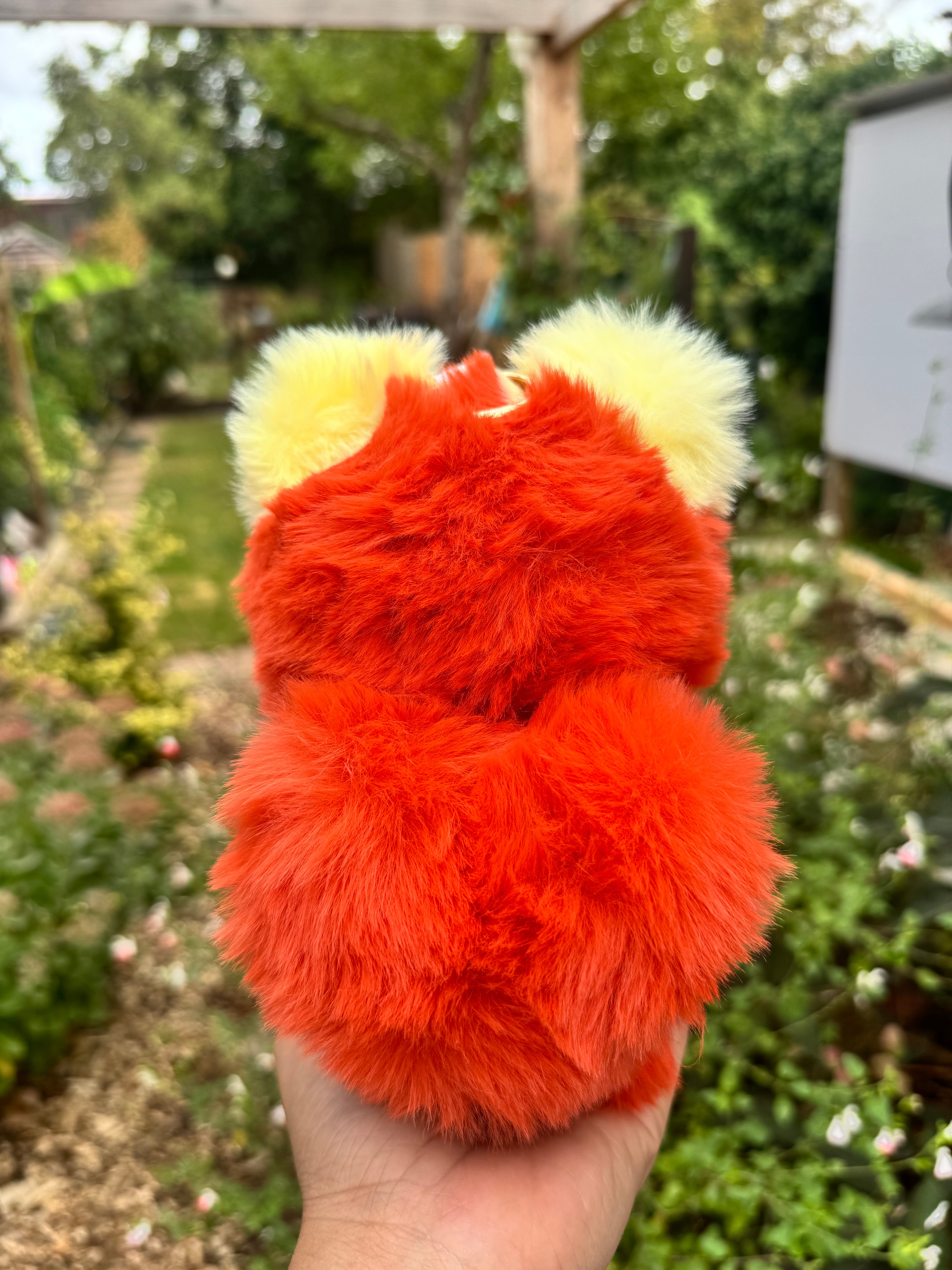 Super Fluffy Sunset Bear Monster Vinyl Face Doll