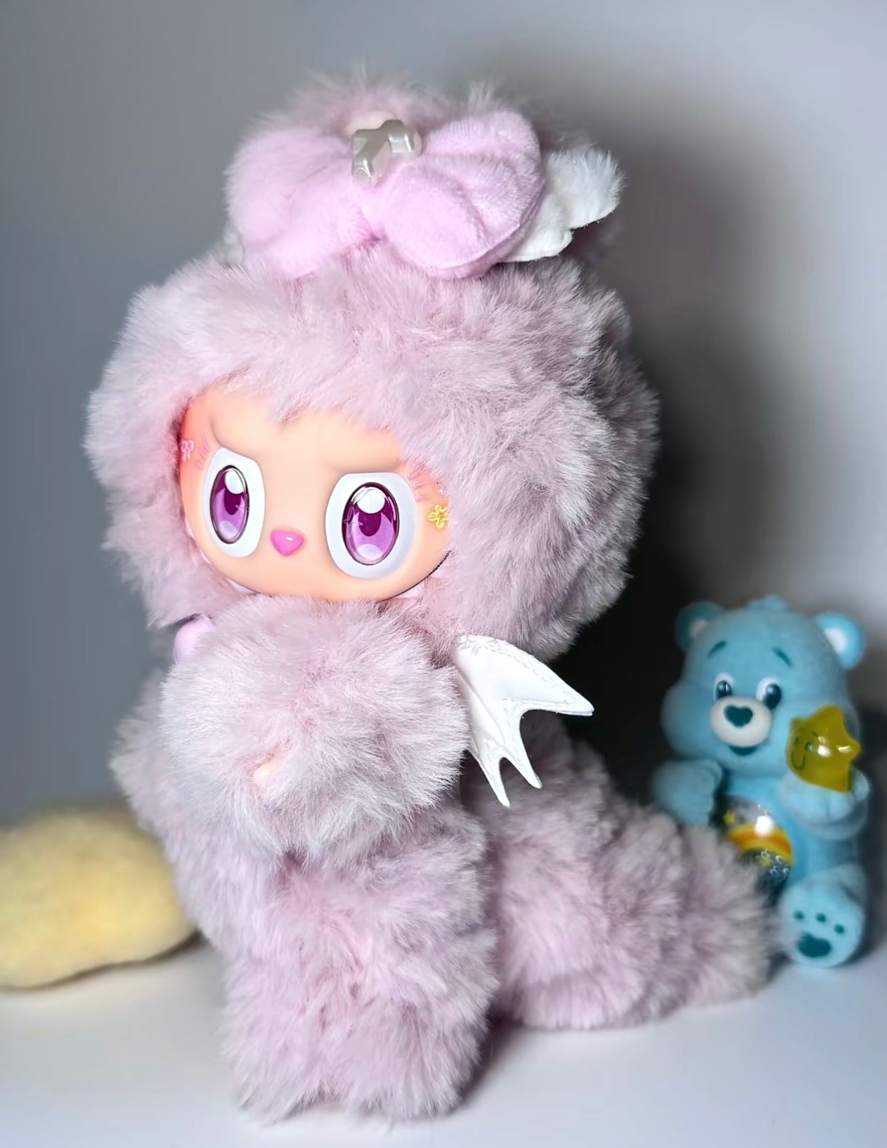 Pink Could Angel Monster Vinyl Face Doll