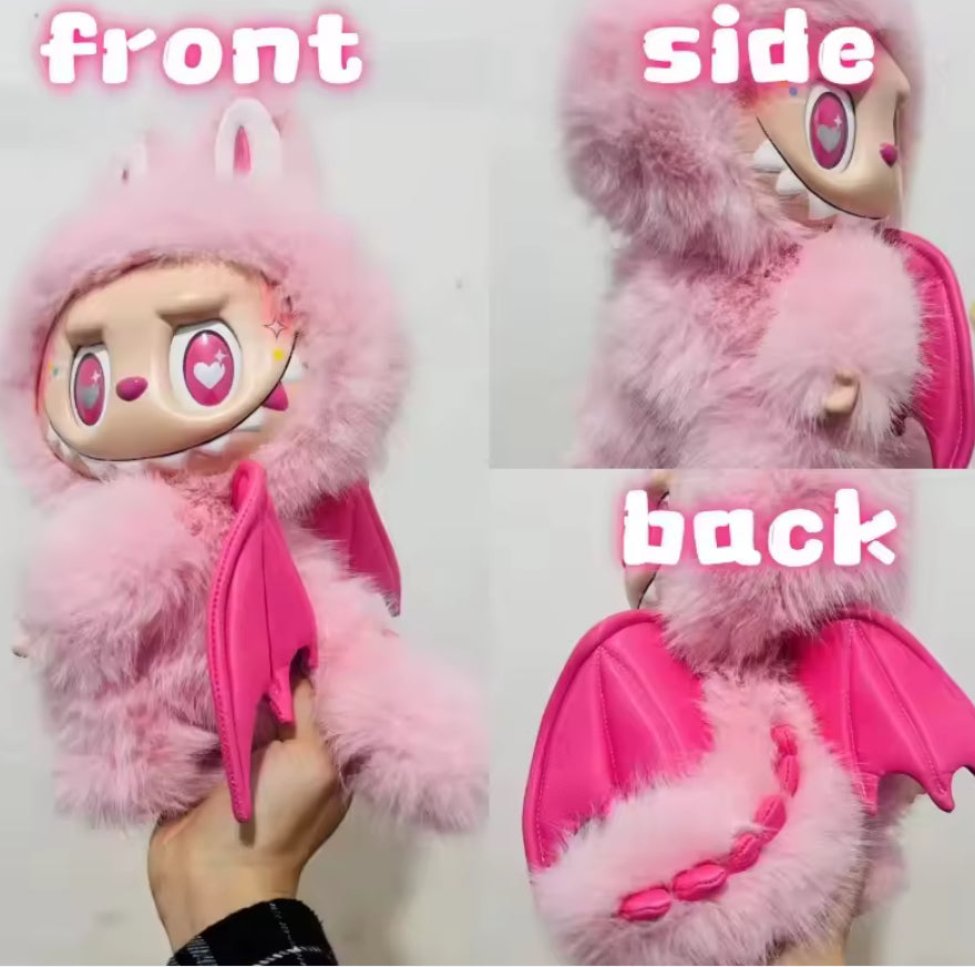38cm Pink Love Monster vinyl face doll.