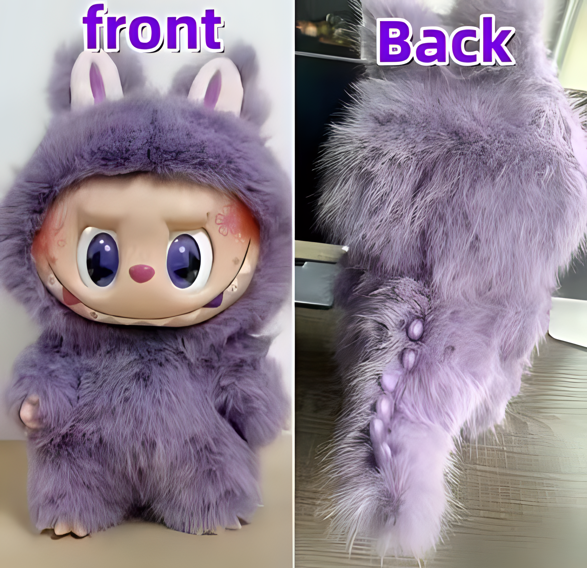 38cm Purple Monster high quality vinyl face doll